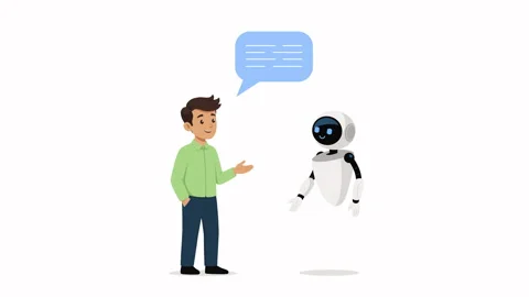 Animated AI Assistant Processing User Request Stock-Footage 341787413