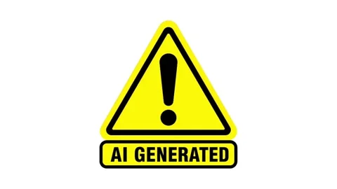 Animated AI Generated Disclaimer Symbol Motion Graphic 库存影片 336851860