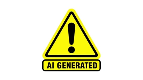 Animated AI Generated Disclaimer Symbol Motion Graphic Video stock 336852311
