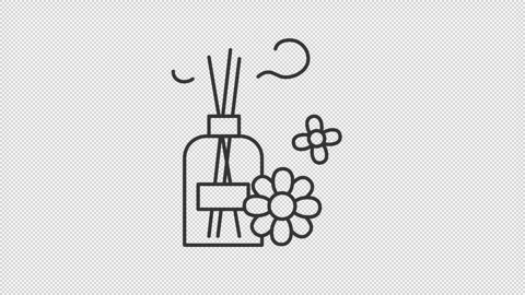 Animated air diffuser line icon Stock Footage 314036140