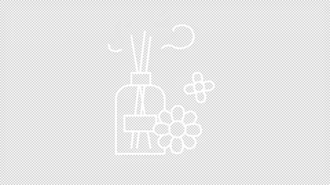 Animated air diffuser white line icon Stock Footage 315742634