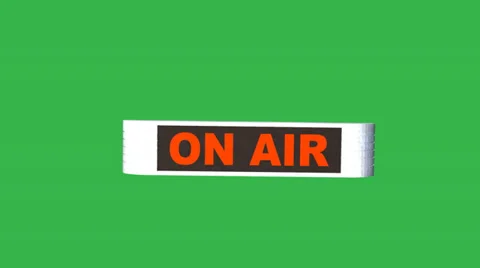 Animated "On Air" Sign:  Loopable + Matte Video stock 36001795