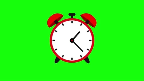 Animated alarm clock 6 hours Stock Footage 239215879