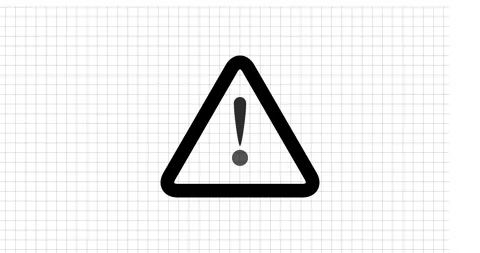 Animated alert icon for security or system error flashing warning triangle icon Stock Footage 338185139