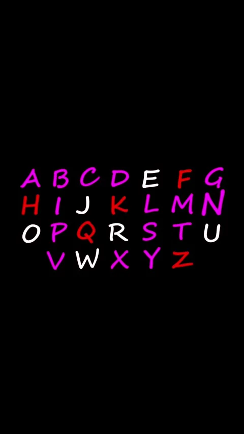 Animated alphabet. Learning letters. Motion design. Motion graphics. 4k vid.. Stock Footage 333666955