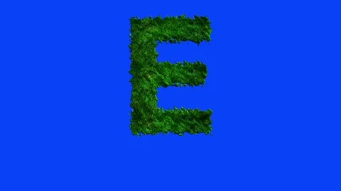 Animated alphabet letters with grass texture and blue screen. 스톡 동영상 336632497