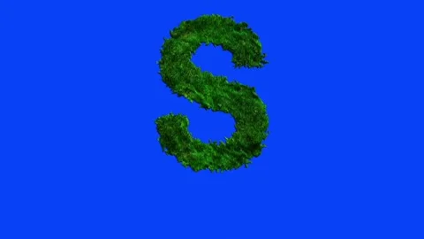 Animated alphabet letters with grass texture and blue screen. 스톡 동영상 336632701