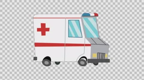 Animated Ambulance Stock Footage 56724862