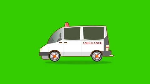 Animated Ambulance in Motion Stock Footage 278342058