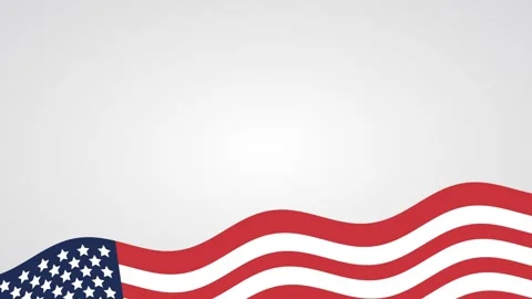 Animated american flag waving background for independence day and patriotic.. Vídeos de archivo 333804858