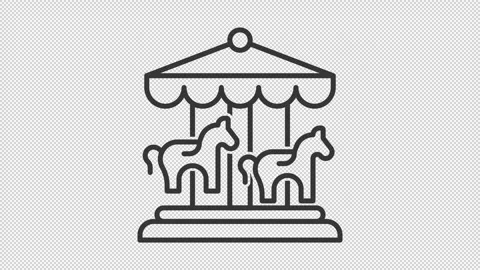 Animated amusement activities icons Stock Footage 273683168