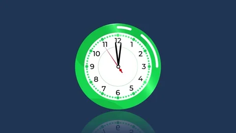 Animated Analog Clock Compilation with Different Colors and Backgrounds Stock Footage 339365778