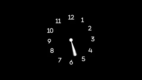 Animated Analog Clock Display for Time Management and Scheduling Concepts Stock Footage 337076225