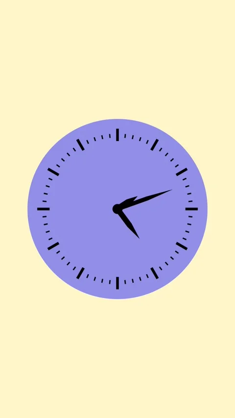 Animated analog clock shows passing seconds time progression ticking hand m.. Stock Footage 331811647