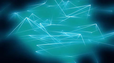 Animated and fast moving blue electric flashes Vidéo 48932683