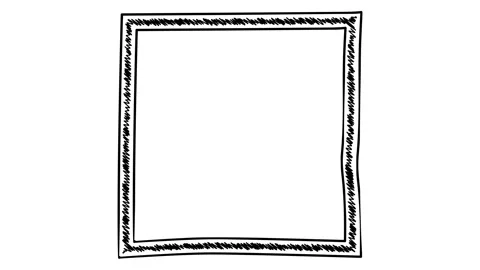 Animated and isolated square frame with hatching. Video stock 115732111