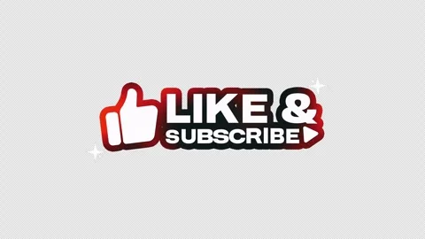 Animated Like and Subscribe Graphic with Thumbs Up Icon Sticker Stock Footage 334467154