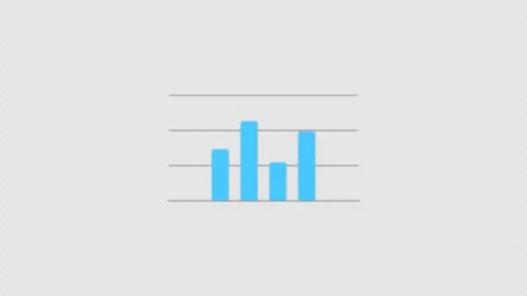 Animated Animated Bar Chart Overlay Alpha 4K 库存影片 339273612