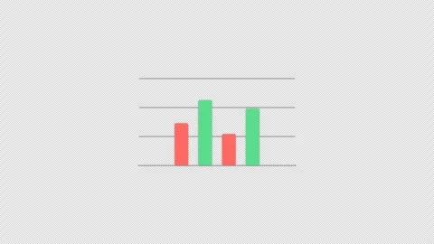 Animated Animated Bar Chart Overlay Alpha 4K Stockbeeldmateriaal 339273613