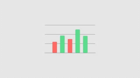 Animated Animated Bar Chart Overlay Alpha 4K Vídeos de archivo 339273614