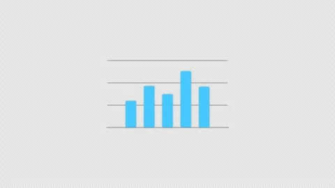 Animated Animated Bar Chart Overlay Alpha 4K Vídeos de archivo 339273615