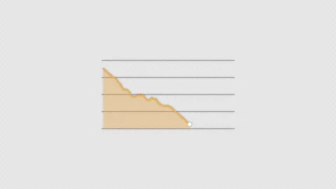 Animated Animated Line Graph down trend Overlay Alpha 4K Stock-Footage 339273588