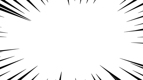 Animated Anime Speed Lines on White Background Looping Motion Stock Footage 308464306