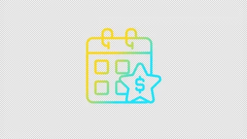 Animated annual fee gradient ui icon Stockbeeldmateriaal 223123882