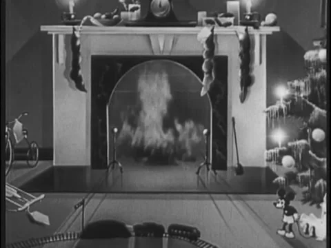 Animated Antique Fireplace Stock Footage 41643493