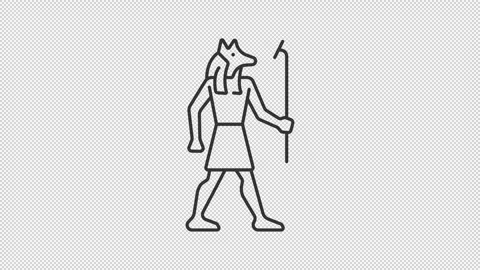 Animated Anubis icon Stock Footage 288313636
