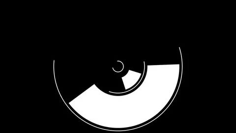 Animated Arcs and Circles on Black Background Stock Footage Stock Footage 331318552