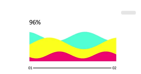 Animated Area graph isolated on white background. Animated Infographic on white Stock Footage 277857805