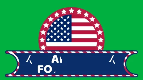 Animated armed forces day sticker on green screen Stock Footage 237745856
