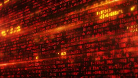 Animated array of code moving in 3D space. Stock Footage 231625203
