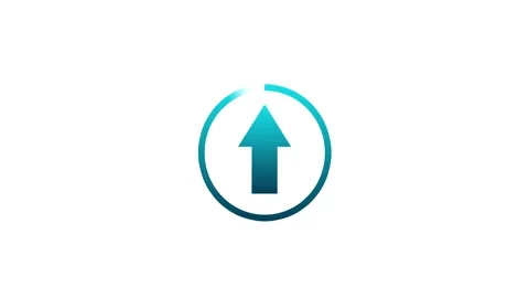 Animated arrow and circle on a white background Stock Footage 190012450