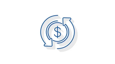 Animated Arrow and Dollar Icon | Economic Growth and Money Concept Stock Footage 307144797