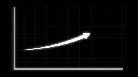 Animated Arrow and Line Chart Showing Business Growth Stock Footage 310343908