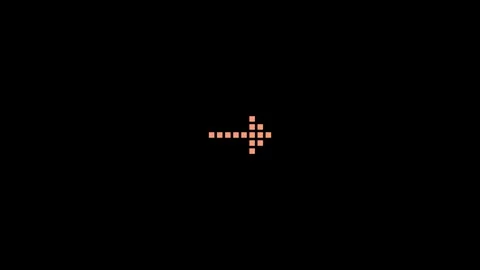 Animated arrow on a black background Stock Footage 296858348