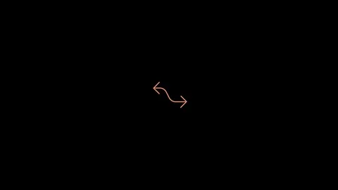 Animated arrow on a black background Stock Footage 296858351