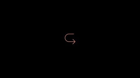 Animated arrow on a black background Stock Footage 296858354