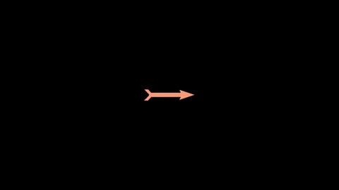 Animated arrow on a black background Stock Footage 296858357