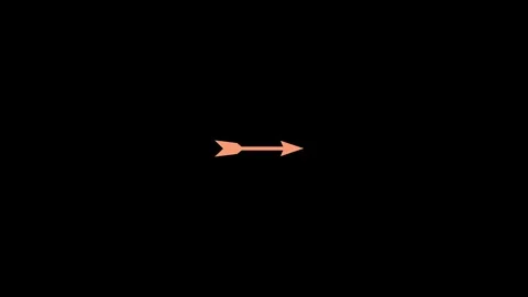 Animated arrow on a black background Stock Footage 296858358