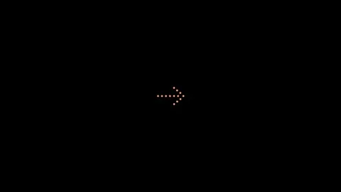 Animated arrow on a black background Stock Footage 296858359