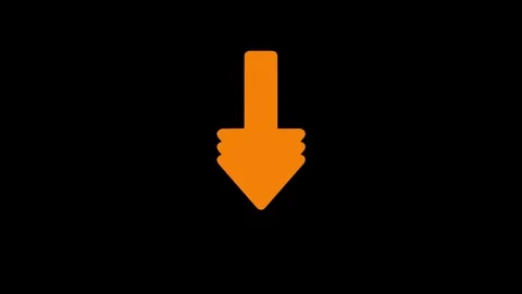 Animated arrow bouncing down icon isolated .arrow Downloading icon animation  Stock Footage 299567962