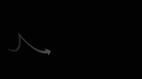 Animated arrow going upp on black background Stock Footage 40540881