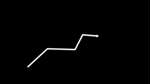 Animated arrow growth up and down icon on background. 4k video Stock Footage 307311679