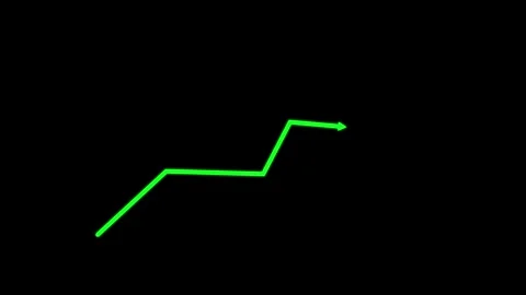 Animated arrow growth up and down icon on background. 4k video Stock Footage 307311687