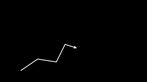 Animated arrow growth up and down icon on background. 4k video Stock Footage 307311689