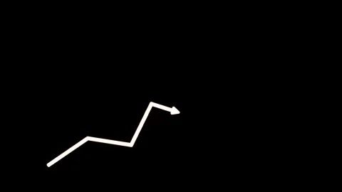 Animated arrow growth up and down icon on background. 4k video Stock Footage 307311699
