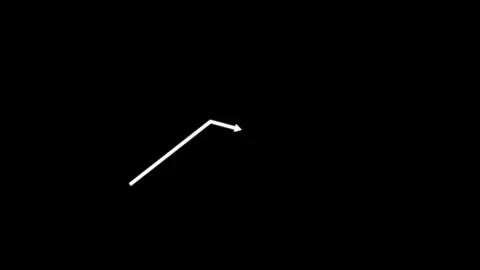 Animated arrow growth up and down icon on background. 4k video Stock Footage 307311702